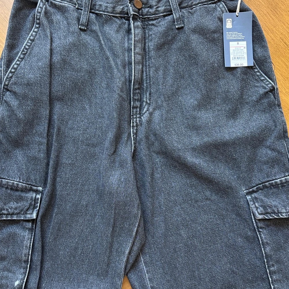 Universal Thread Black White Washed Wide Leg Jeans